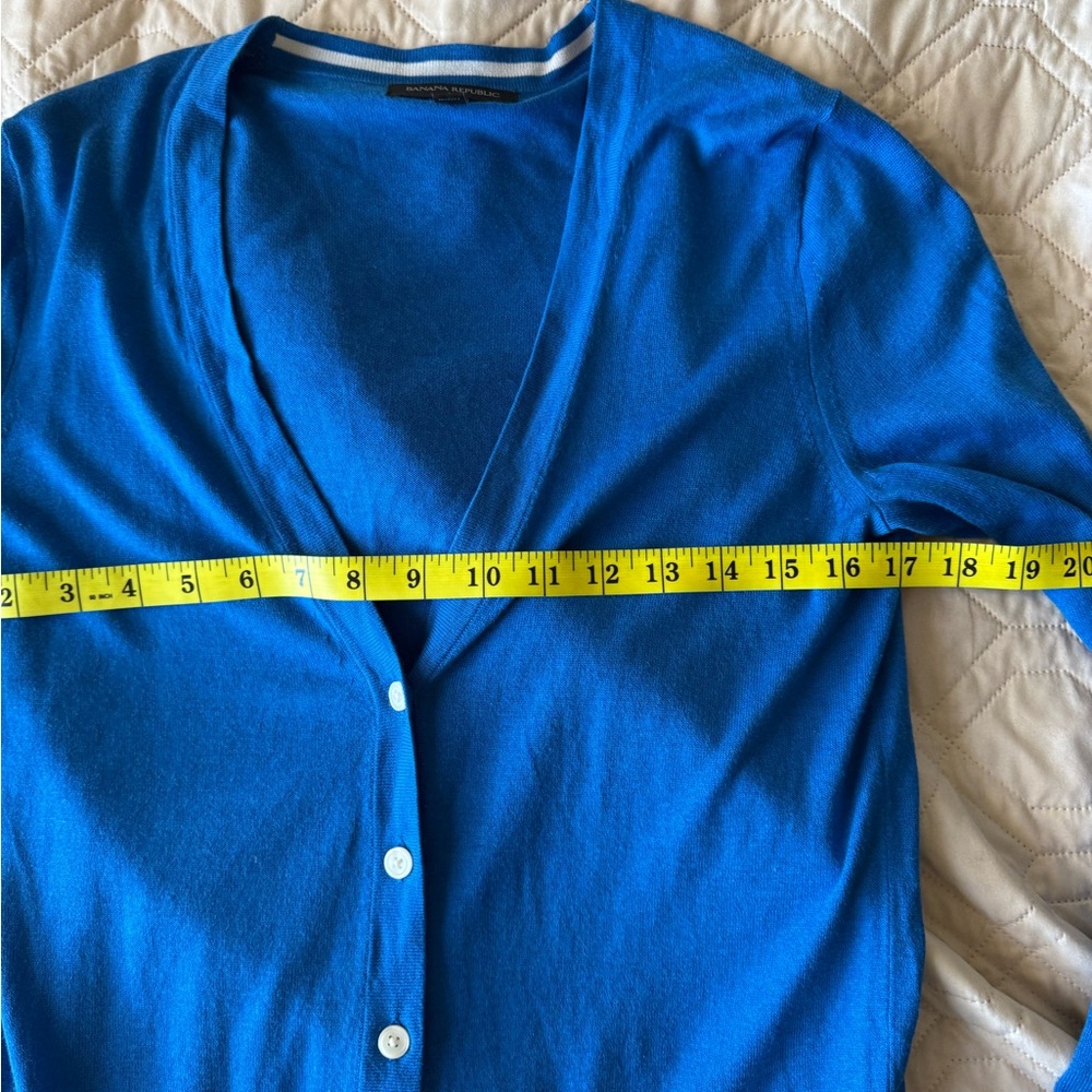 Banana Republic S Blue Knit Lightweight Cardigan Sweater - Picture 8 of 9